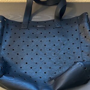 Superdry Perforated Black Tote Bag